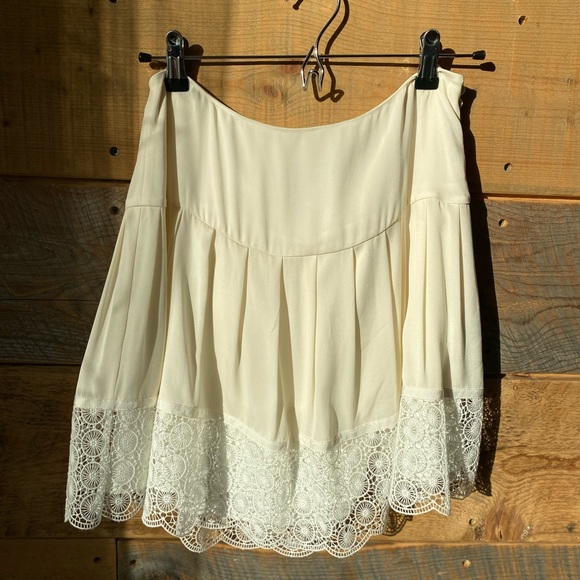 Diane Von Furstenburg Belita Silk Lace Ivory Skirt - Picture 10 of 14